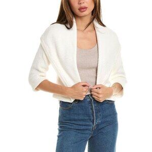 Cabi Half Circle Sweater Shrug Winter White Size XS Crop Cardigan NWT